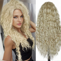 Long Fluffy Wave 26 Inch Ash Blonde Wig - Pure Hair Gaze