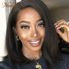 Hair Yaki Straight Bob 7x5 Bye Bye Knots Lace Closure Wig 13x4 Lace Frontal Pre-Bleached Natural Looking Glueless Wig - Pure Hair Gaze