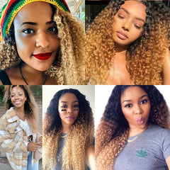 Blonde Colored Curly Human Hair Bundles - Pure Hair Gaze