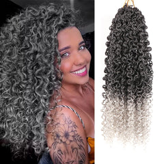 GoGo Curl Crochet hair 14Inch Braiding Hair faux locs Curly Deep twist Crochet Hair Water Wave Synthetic Braid Hair for Women - Pure Hair Gaze