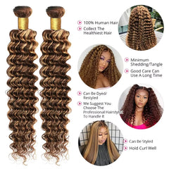 Highlight Deep Wave Curly Human Hair Bundle - Pure Hair Gaze