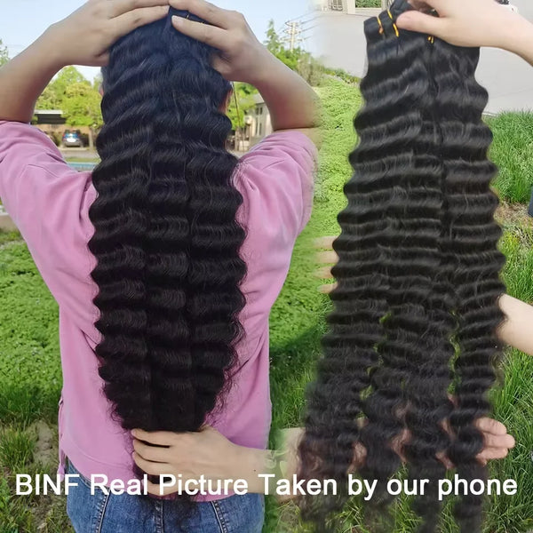 Long Loose Deep Wave Human Hair Bundles