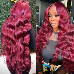 Burgundy 13x4 Lace Frontal Wig - Pure Hair Gaze