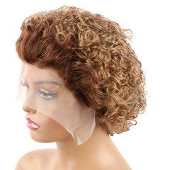 Ginger Pixie Cut Wigs Human Hair Short Curly Lace Front - Pure Hair Gaze