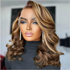 13x4 Lace Closure Human Hair Ginger Wig - Pure Hair Gaze