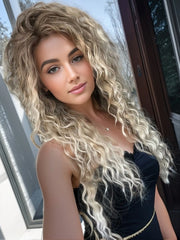 Long Fluffy Wave 26 Inch Ash Blonde Wig - Pure Hair Gaze