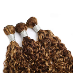 Highlight Double Weft Water Curly Bundles - Pure Hair Gaze