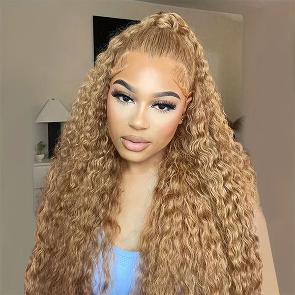 Highlights Honey Blonde Colored 13x4x1 Lace T Part Wig