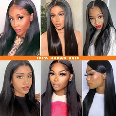 Indian Human Hair Straight Bundles With Closure - Pure Hair Gaze