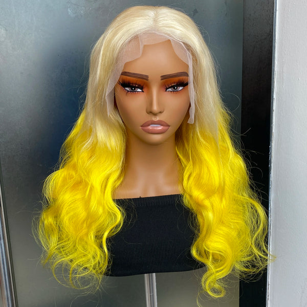 Ombre Colored Human Hair Wigs