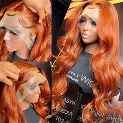 Human Hair Water Wave Ginger Wig - Pure Hair Gaze