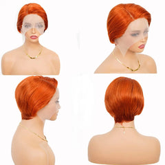 Side Part Short Bob Ginger Wig - Pure Hair Gaze