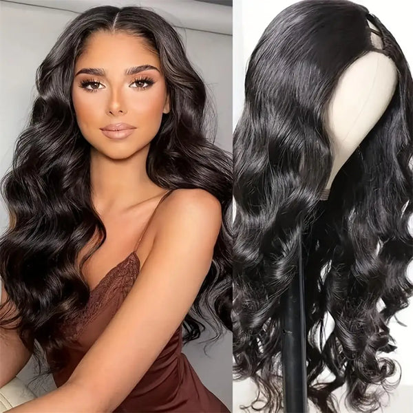 V Part Human Hair Wigs for Women