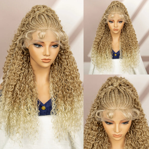 Cornrow Lace Front Synthetic Braided Wigs