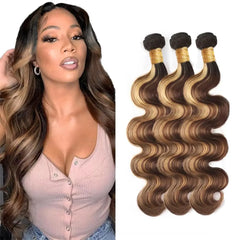 Highlight Body Wave Human Hair Bundles - Pure Hair Gaze