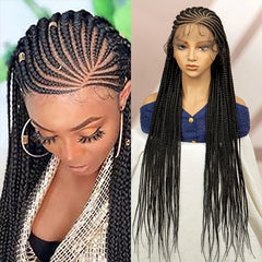 36-Inch Synthetic Cornrow Braided Wig - Pure Hair Gaze