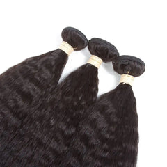 8-32 inch Kinky Straight Brazilian Human Hair Weave Bundles - Pure Hair Gaze