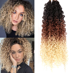 GoGo Curl Crochet hair 14Inch Braiding Hair faux locs Curly Deep twist Crochet Hair Water Wave Synthetic Braid Hair for Women - Pure Hair Gaze