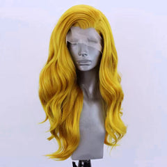 Cosplay Heat Resistant Fiber Yellow Wig - Pure Hair Gaze