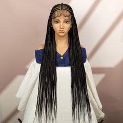 Full Transparent Lace 36 Inches Braided Wig - Pure Hair Gaze