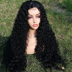 Long Curly Wine Burgundy Synthetic Wig - Pure Hair Gaze