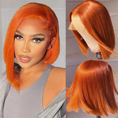 Glueless Ginger Orange Short Bob Wig - Pure Hair Gaze