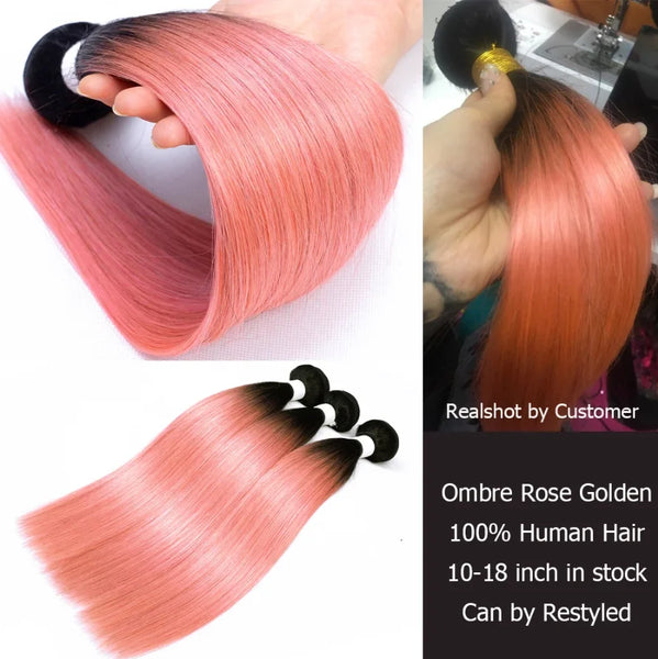 Remy Human Hair Extension Ombre Hair Weave Bundles