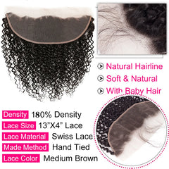 Kinky Curly Human Hair Bundles With HD Frontals - Pure Hair Gaze