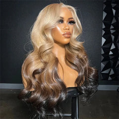 Honey Blonde Body Wave Synthetic Wig - Pure Hair Gaze