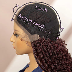 Lace Front Curly Cornrow Braided Wig with Baby Hair - Pure Hair Gaze