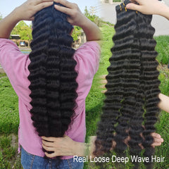 Loose Deep Wave Human Hair Bundles With Closure - Pure Hair Gaze