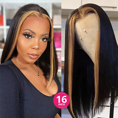 Women 8-16 inch Skunk Stripe Bob Wig - Pure Hair Gaze