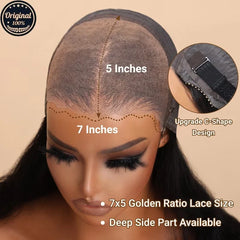 Hair Yaki Straight Bob 7x5 Bye Bye Knots Lace Closure Wig 13x4 Lace Frontal Pre-Bleached Natural Looking Glueless Wig - Pure Hair Gaze