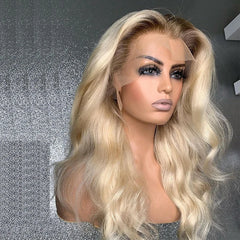 HD Transparent 613 Colored Ash Blonde Wig - Pure Hair Gaze