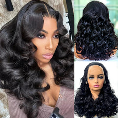 Double Drown Bouncy Wave 4x4 Lace Closure HD Glueless Wig - Pure Hair Gaze