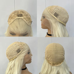 Platinum Blonde Synthetic Lace Front Wig - Pure Hair Gaze