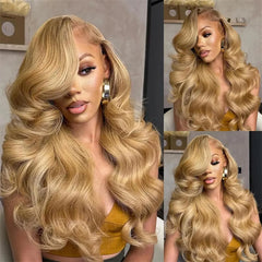Body Wave Human Hair Honey Blonde Wig - Pure Hair Gaze