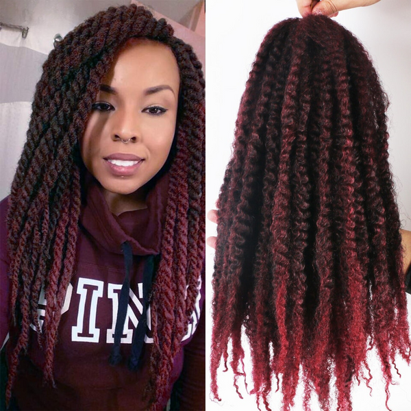 Versatile Cuban Twist Marley Braid - Afro Kinky Hair for Braiding