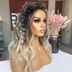 Ash Blonde Body Wave 13X4 Lace Front Human Hair Wig - Pure Hair Gaze