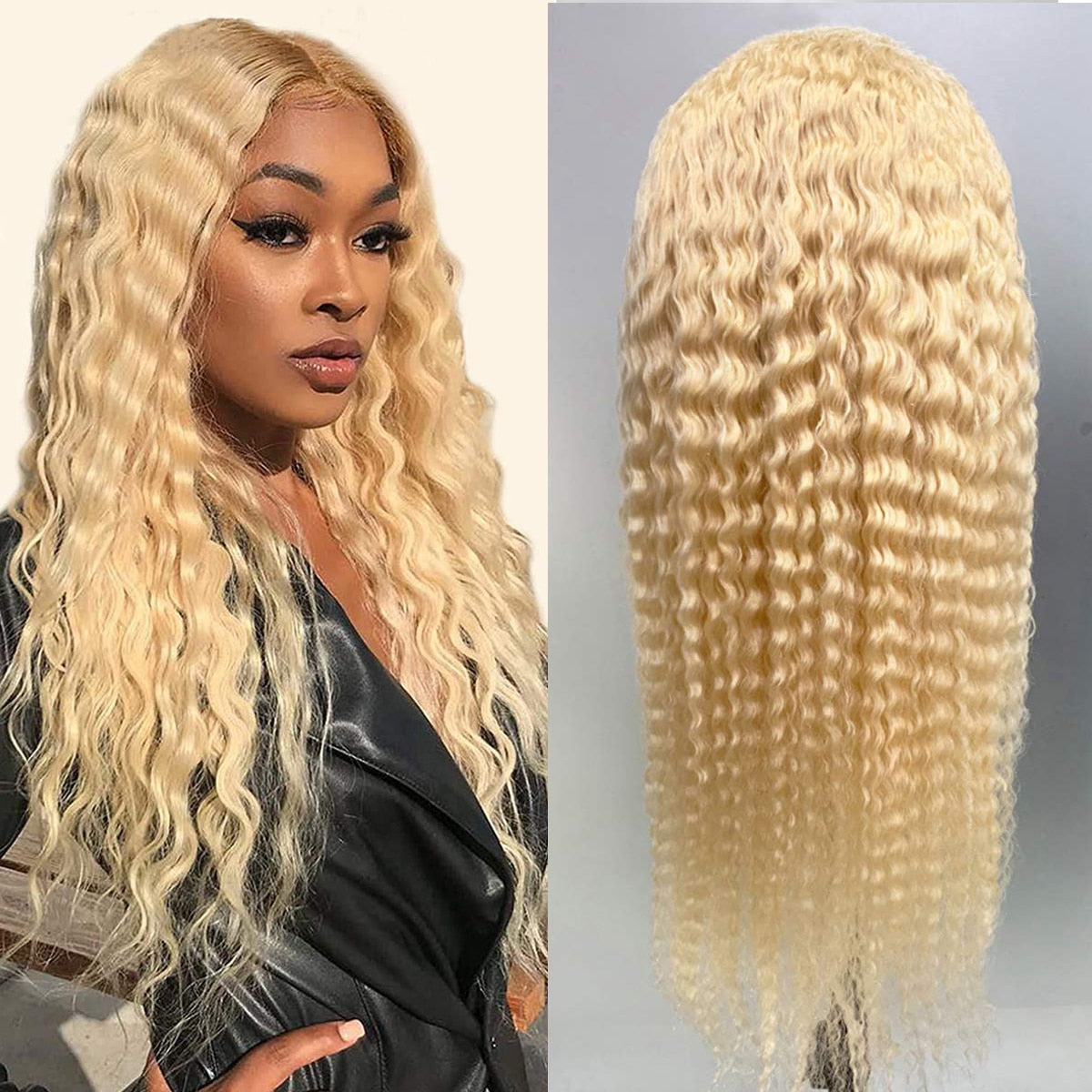 Full Lace Human Hair Deep Wave Wigs - Pure Hair Gaze