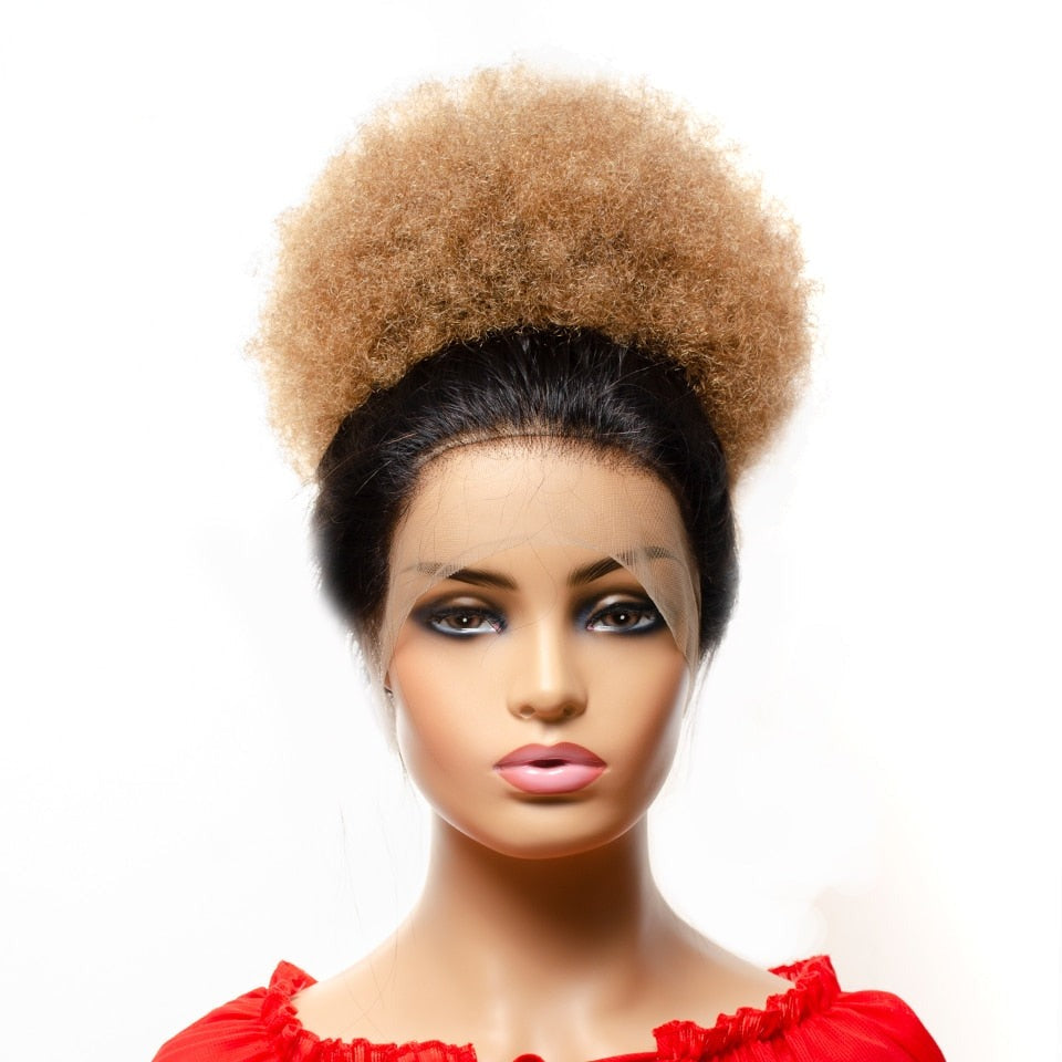 Human Hair African Puff Hair Bun - Clip In Extensions - Kinky Hair Wigs - Pure Hair Gaze