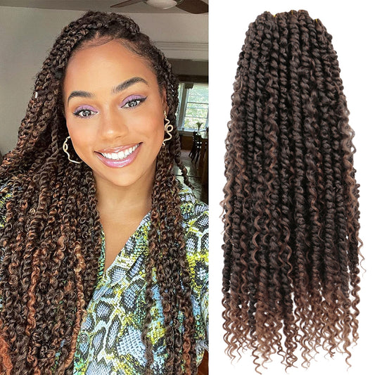 Quick Style Boho Passion Twist Crochet Hair - Pre-Looped & Pre-Twisted Synthetic Braiding - Pure Hair Gaze