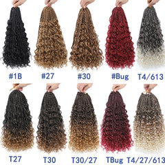 Goddess Box Braids Crochet Hair With Curly Ends 14 Inch - Pure Hair Gaze