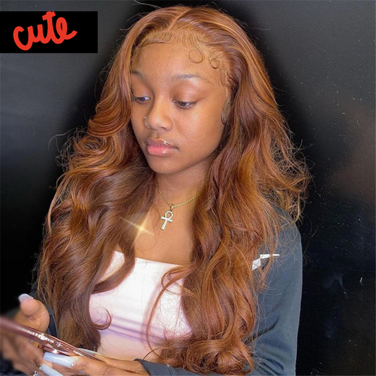 Ginger Wig - Brown Body Wave Wigs - Lace Front  Human Hair Wigs - Pure Hair Gaze