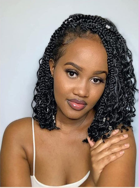 14 Inch Goddess Box Braids - Crochet Hair with Curly Ends – Pure Hair Gaze