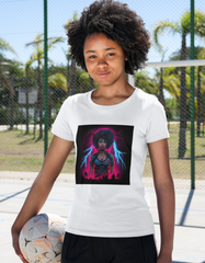 Unleash Your Power with Our African American Woman Lightning Blaze Tee! - Pure Hair Gaze